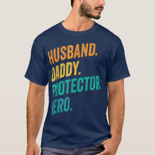 Camiseta Sinalizador do Dia de os pais Herói do Protetor do