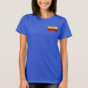 Camiseta Sinalizador do Equador e Mapear T-Shirt