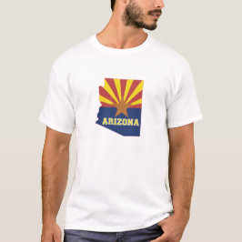 Camiseta Sinalizador do Estado Arizonan do Mapa de Contorno