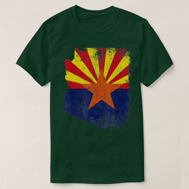 Camiseta Sinalizador do Estado da arizona Desvanecido Sinal (Frente do Design)