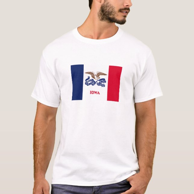 Camiseta Sinalizador do Estado de Iowa (Frente)