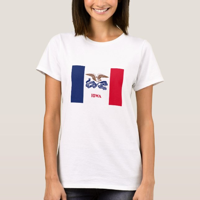 Camiseta Sinalizador do Estado de Iowa (Frente)
