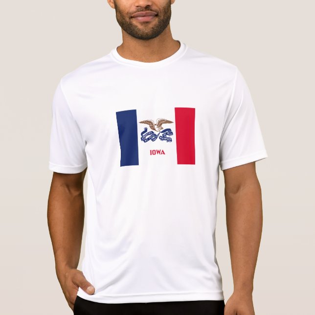 Camiseta Sinalizador do Estado de Iowa (Frente)