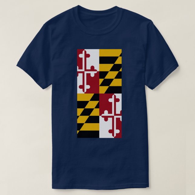 Camiseta Sinalizador do Estado de Maryland (Frente do Design)