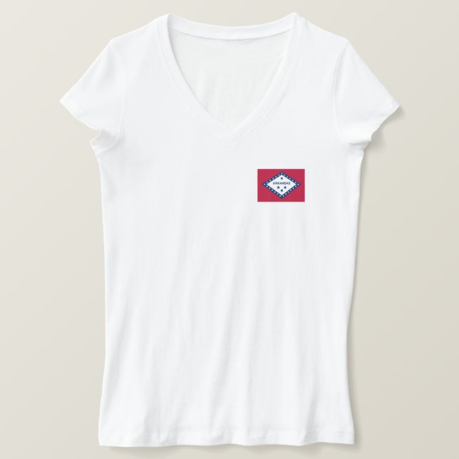 Camiseta Sinalizador do Estado do Arkansas (Frente do Design)