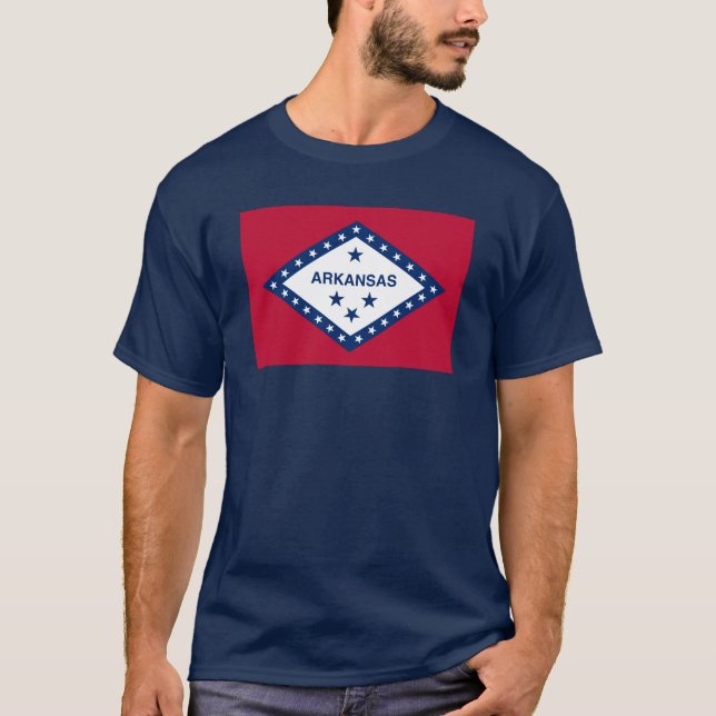 Camiseta Sinalizador do Estado do Arkansas (Frente)