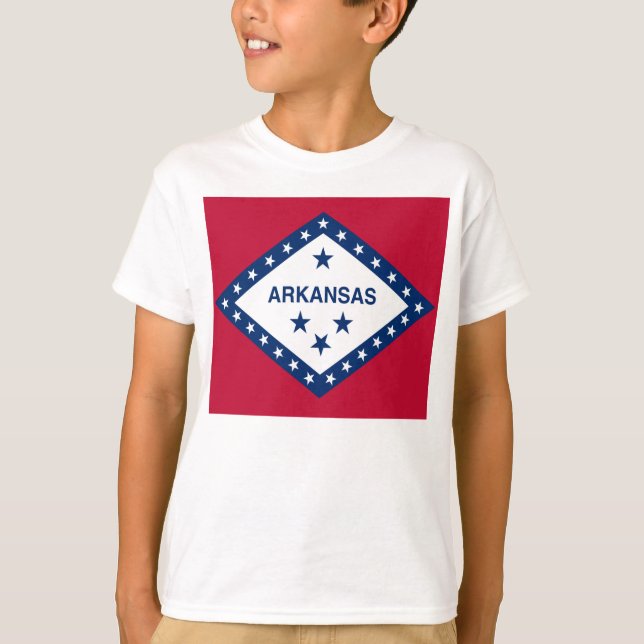 Camiseta Sinalizador do Estado do Arkansas (Frente)
