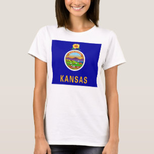Camiseta Sinalizador do Estado do Kansas