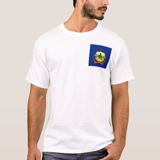 Camiseta Sinalizador do Estado Vermont Design (Frente)