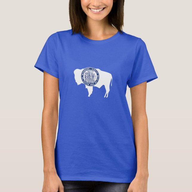 Camiseta Sinalizador do Estado Wyoming (Frente)