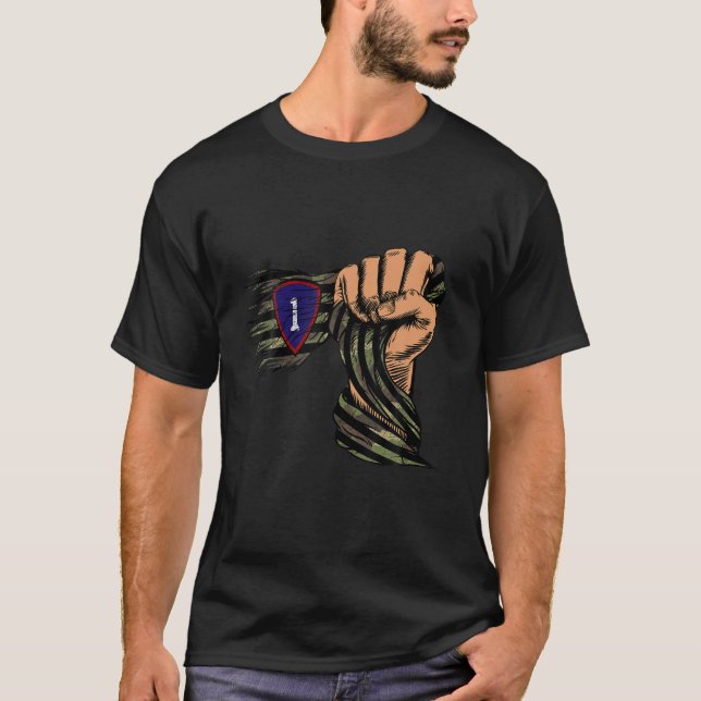 Camiseta Sinalizador do Exército 1Rua Comando Pessoal Sinal (Frente)