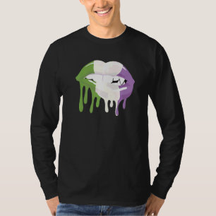 Camiseta Sinalizador do Genderqueer Orgulho da Boca Lgbtq L