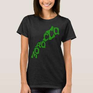Camiseta Sinalizador do Mapa Marrocos Maroc Bandeira marroq