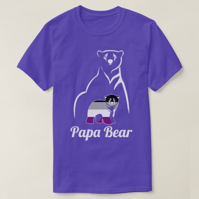 Camiseta Sinalizador do Orgulho Ace do Papa Urso Asexual LG (Frente do Design)