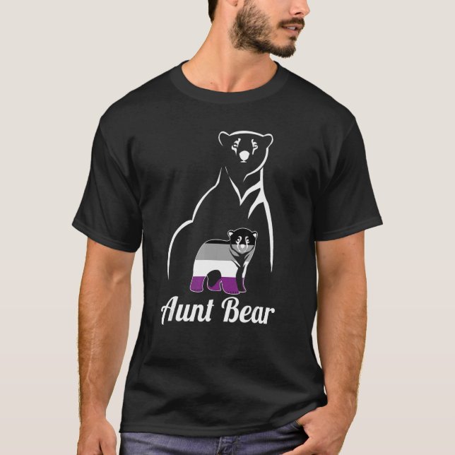 Camiseta Sinalizador do Orgulho Ace do Urso Asexual Lgbt (Frente)