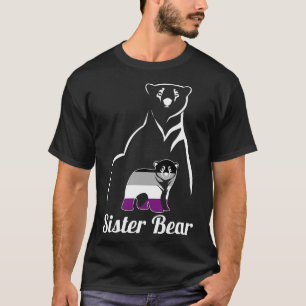 Camiseta Sinalizador do Orgulho Ace do Urso Assexual LGBT