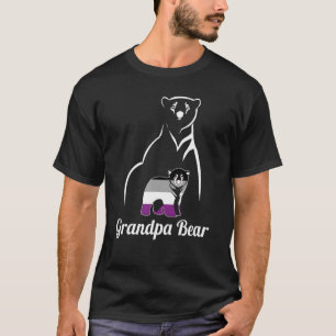 Camiseta Sinalizador do Orgulho Ace do Urso do Avô Asexual 