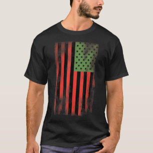 Camiseta Sinalizador do Orgulho Africano Americano Pan-Afri