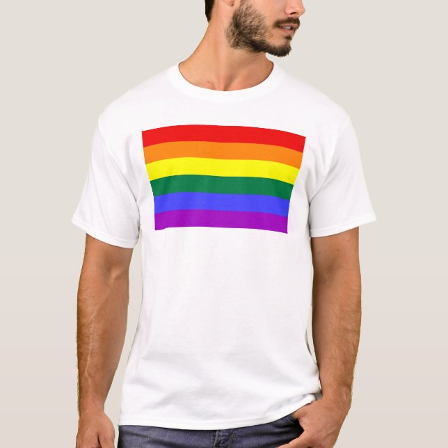 Camiseta Sinalizador do Orgulho Arco-Íris (Frente)