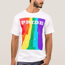 Camiseta Sinalizador do Orgulho Arco-Íris do PixDezines LGB