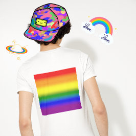 Camiseta Sinalizador do Orgulho Arco-Íris LGBTQ+ Gradiente 