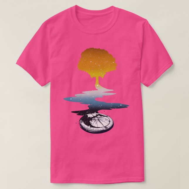 Camiseta Sinalizador do Orgulho Aromântico da Árvore Aroace (Frente do Design)