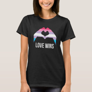 Camiseta Sinalizador do Orgulho Bigender Apaixonado ganha S