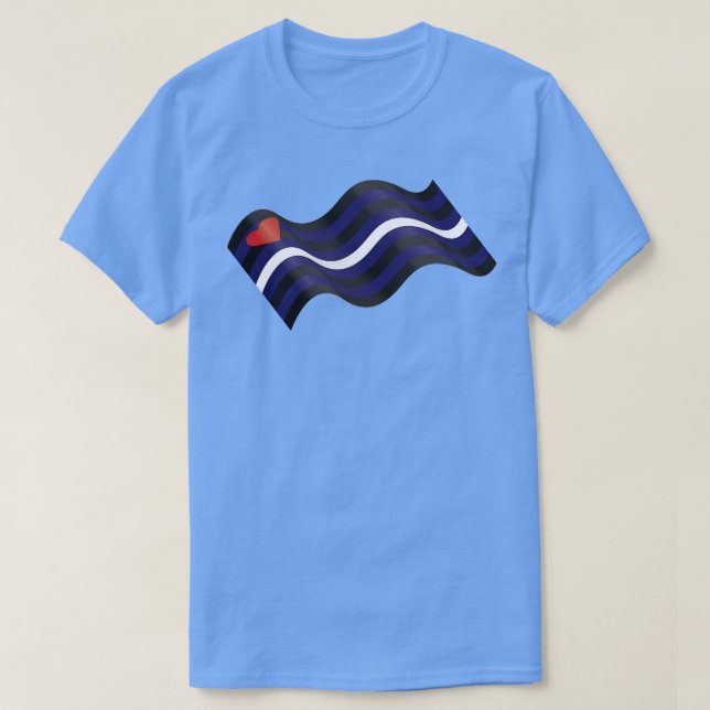 Camiseta Sinalizador do Orgulho de Couro (Frente do Design)