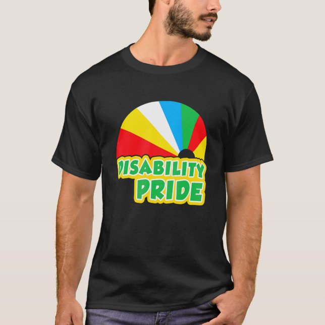 Camiseta Sinalizador do Orgulho de Deficiência julho Mês do (Frente)