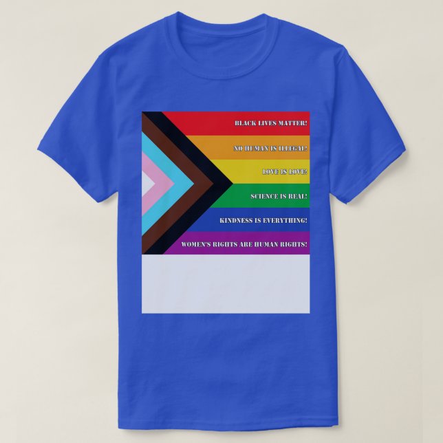 Camiseta Sinalizador do Orgulho de Progresso (Frente do Design)