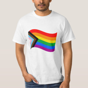 Camiseta Sinalizador do Orgulho de Progresso da Onda