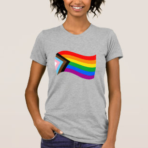 Camiseta Sinalizador do Orgulho de Progresso da Onda