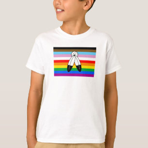 Camiseta Sinalizador do Orgulho de Progresso LGBTQ+ com Doi
