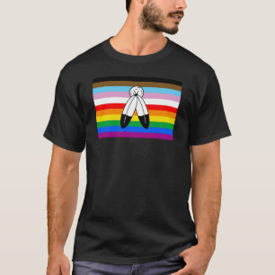 Camiseta Sinalizador do Orgulho de Progresso LGBTQ+ com Doi