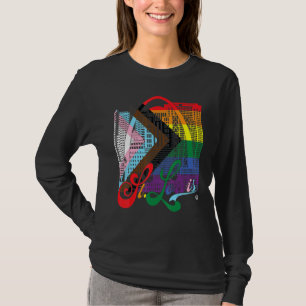 Camiseta Sinalizador do Orgulho de Progresso Quadrado da ru