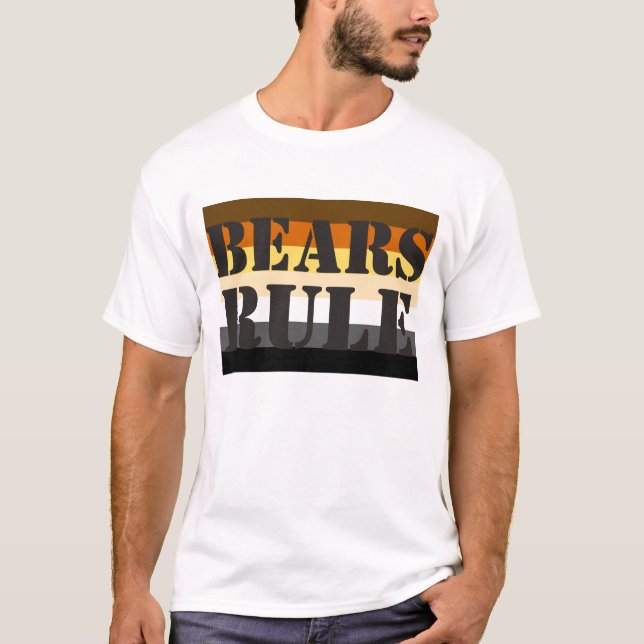 Camiseta Sinalizador do Orgulho de Urso da Regra de Ursos (Frente)
