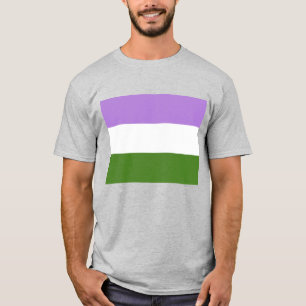 Camiseta Sinalizador do Orgulho do Genderqueer LGBTQ+