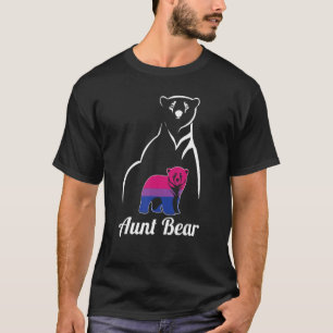 Camiseta Sinalizador do Orgulho do Urso Bissexual da Tia Bi