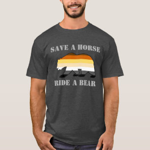 Camiseta Sinalizador do Orgulho do Urso gay Salve Um Urso C