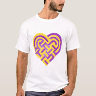 Camiseta Sinalizador do Orgulho Intersexual do Coração Teci