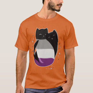 Camiseta Sinalizador do Orgulho LGBT de Gato Asexual