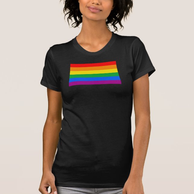 Camiseta Sinalizador do Orgulho LGBT/Sinalizador do Arco-Ír (Frente)