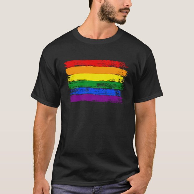 Camiseta Sinalizador do Orgulho LGTB 15 (Frente)