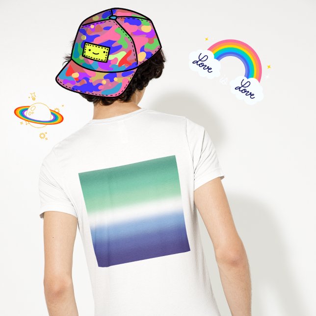 Camiseta Sinalizador do Orgulho MLM Gay de Gradação - Sinal (Criador carregado)