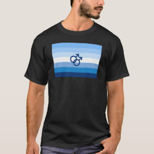 Camiseta Sinalizador do Orgulho Mmasculino do Gay MLM