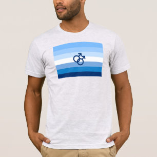 Camiseta Sinalizador do Orgulho Mmasculino do Gay MLM