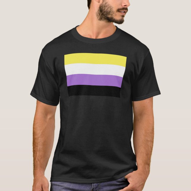 Camiseta Sinalizador do Orgulho Não Binário (Frente)