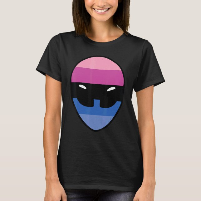 Camiseta Sinalizador do Orgulho Omnisexual Alienígena Sinal (Frente)