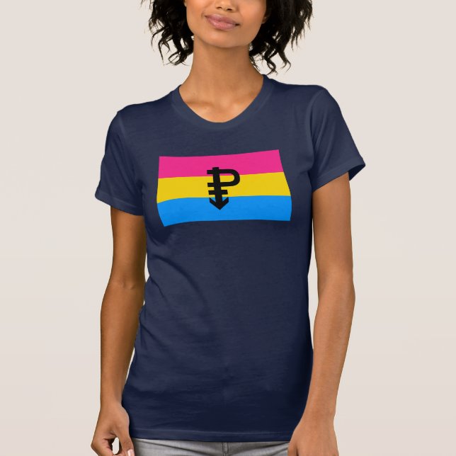 Camiseta Sinalizador do Orgulho Pansexual (Frente)