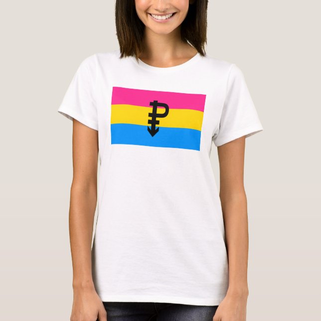 Camiseta Sinalizador do Orgulho Pansexual (Frente)